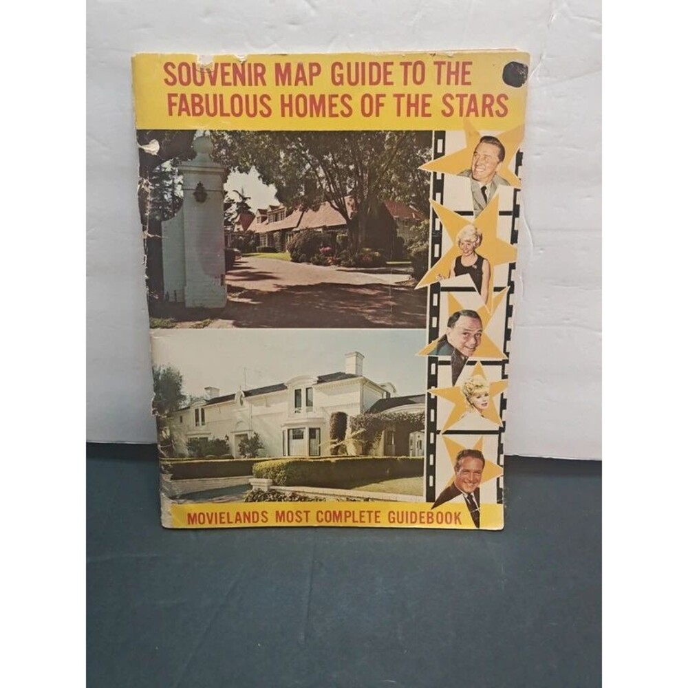 Vintage Homes of the Stars Souvenir Map Guide - Signed Autographed Ryan O'Neal